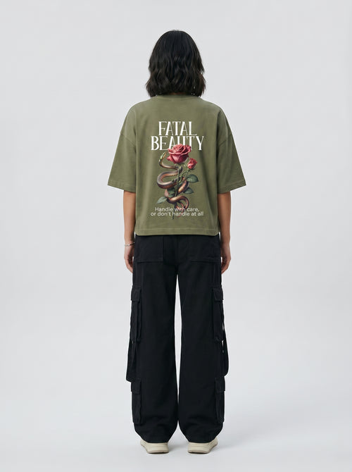 T-shirt fatal beauty olive woman