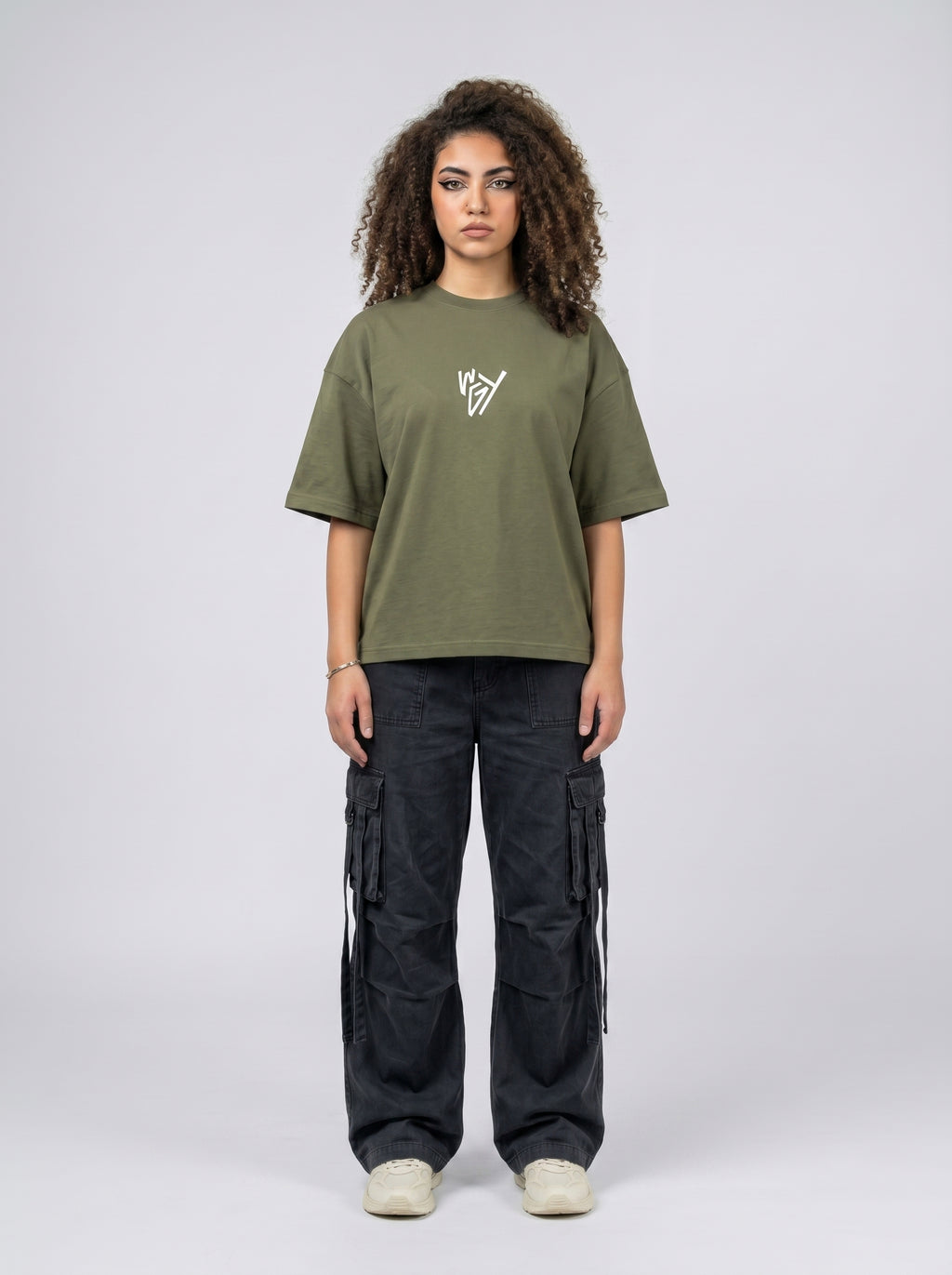 T-shirt fuck off olive w