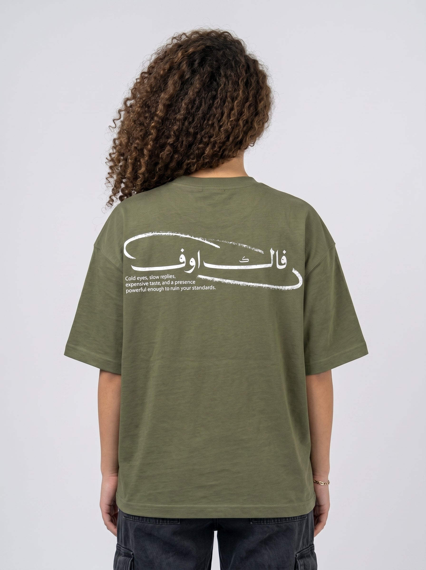 T-shirt fuck off olive w