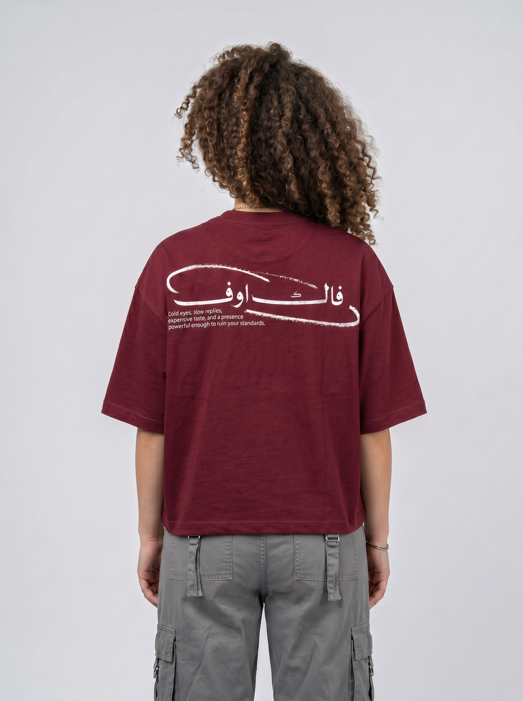 T-shirt fuck off burgundy w