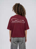 T-shirt fuck off burgundy w