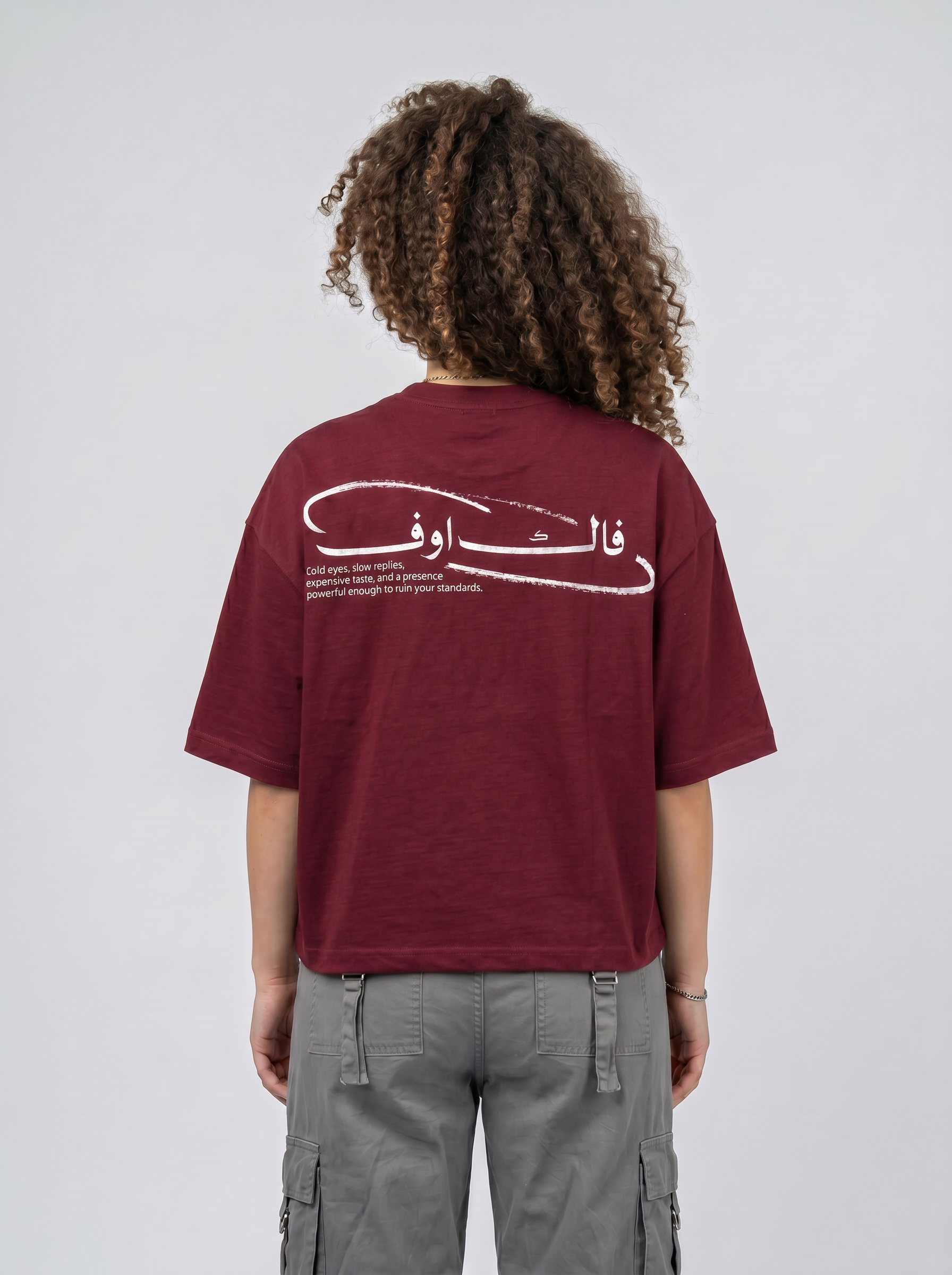 T-shirt fuck off burgundy w