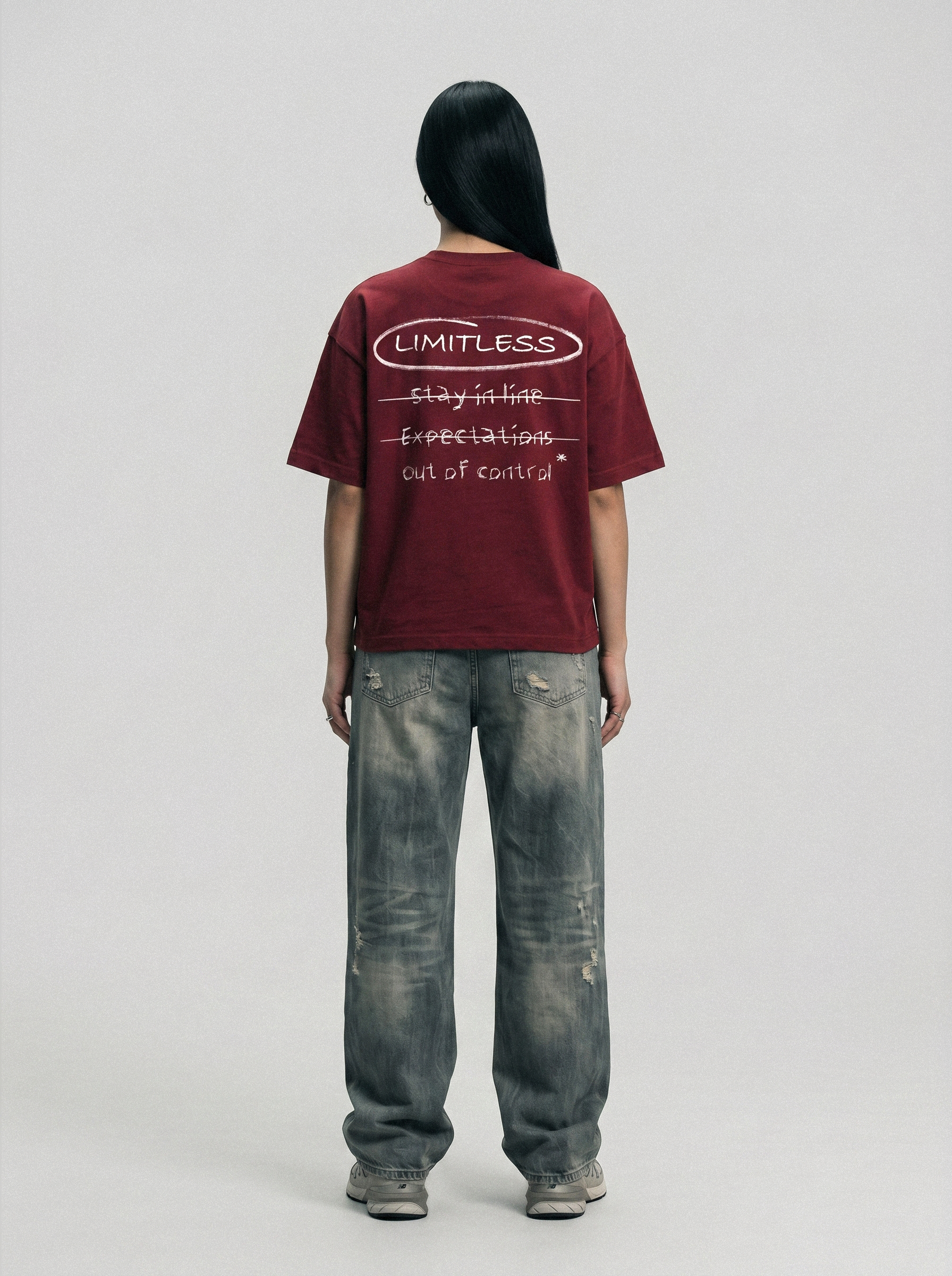 T-shirt limitless burgundy w