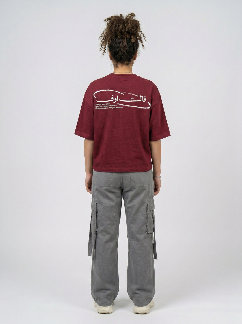 T-shirt fuck off burgundy w