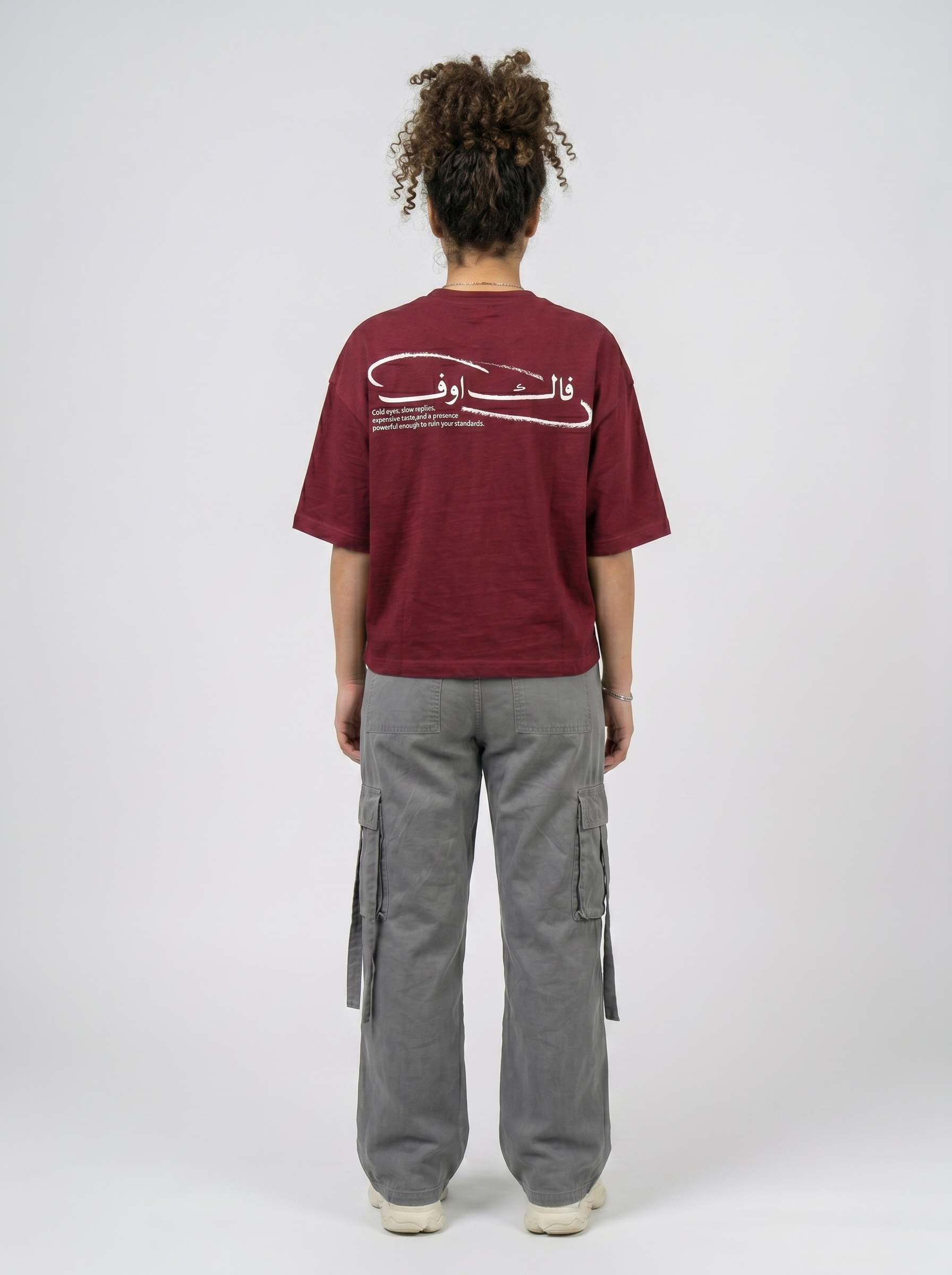 T-shirt fuck off burgundy w
