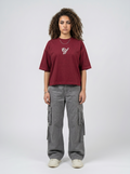 T-shirt fuck off burgundy w