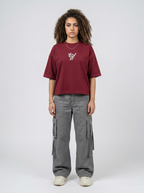 T-shirt fuck off burgundy w