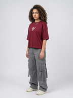 T-shirt fuck off burgundy w