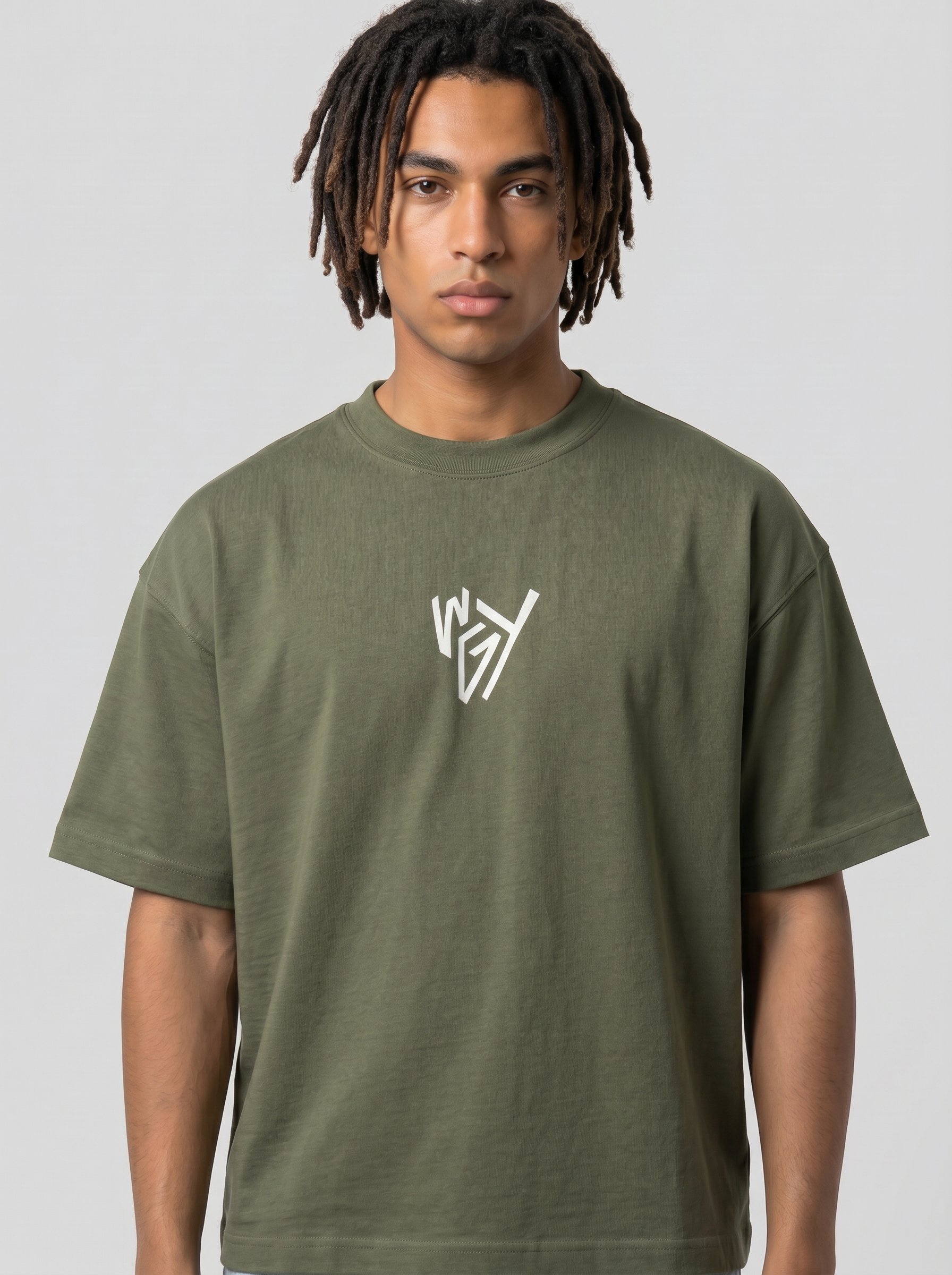 T-shirt fuck off olive