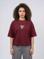 T-shirt fuck off burgundy w