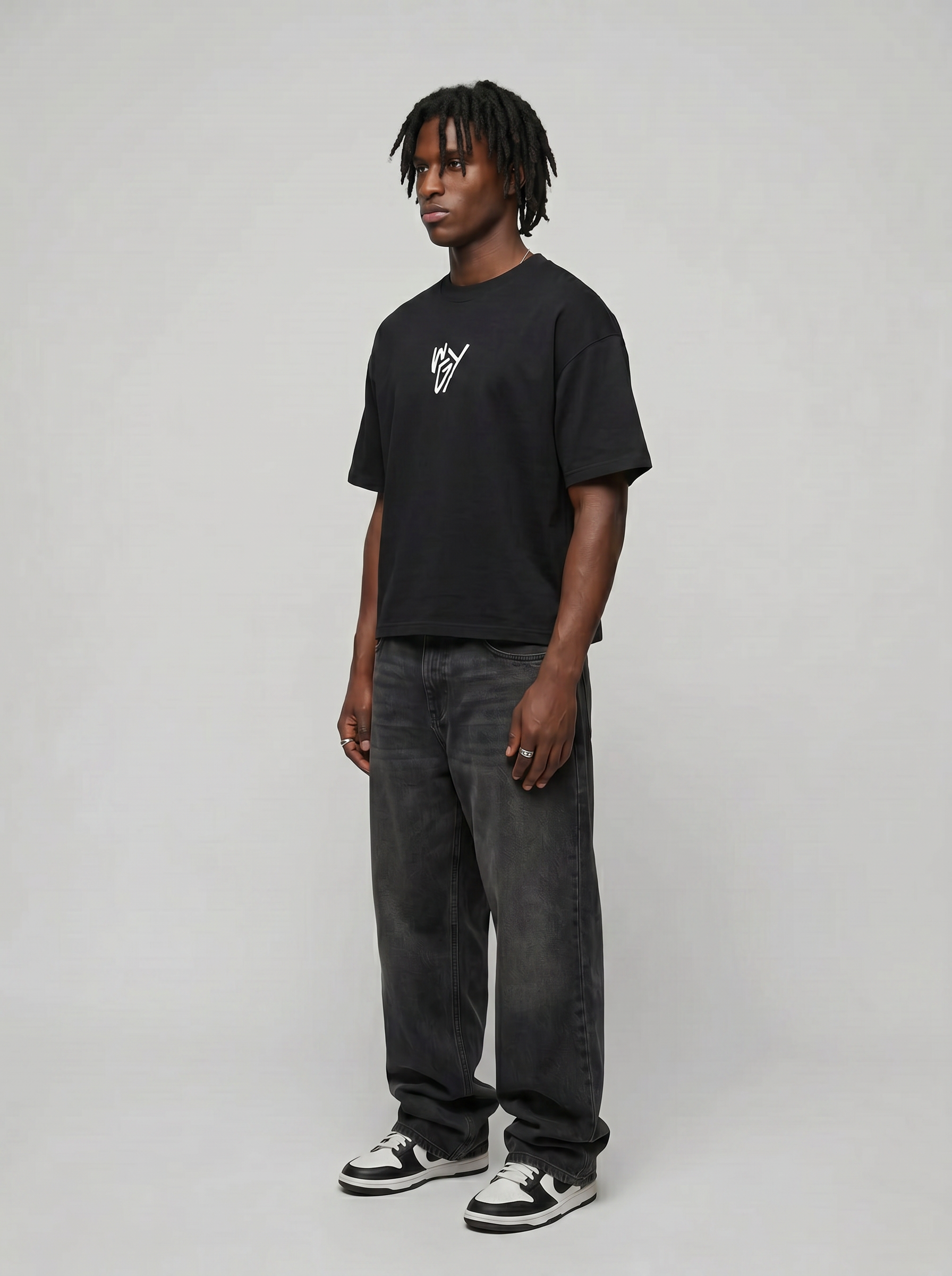 T-shirt unique black