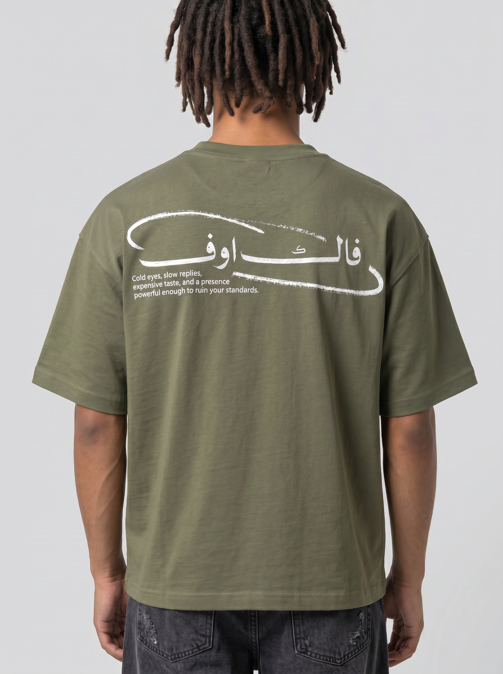 T-shirt fuck off olive
