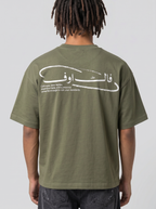 T-shirt fuck off olive
