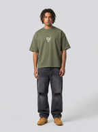 T-shirt fuck off olive