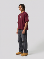 T-shirt fuck off burgundy