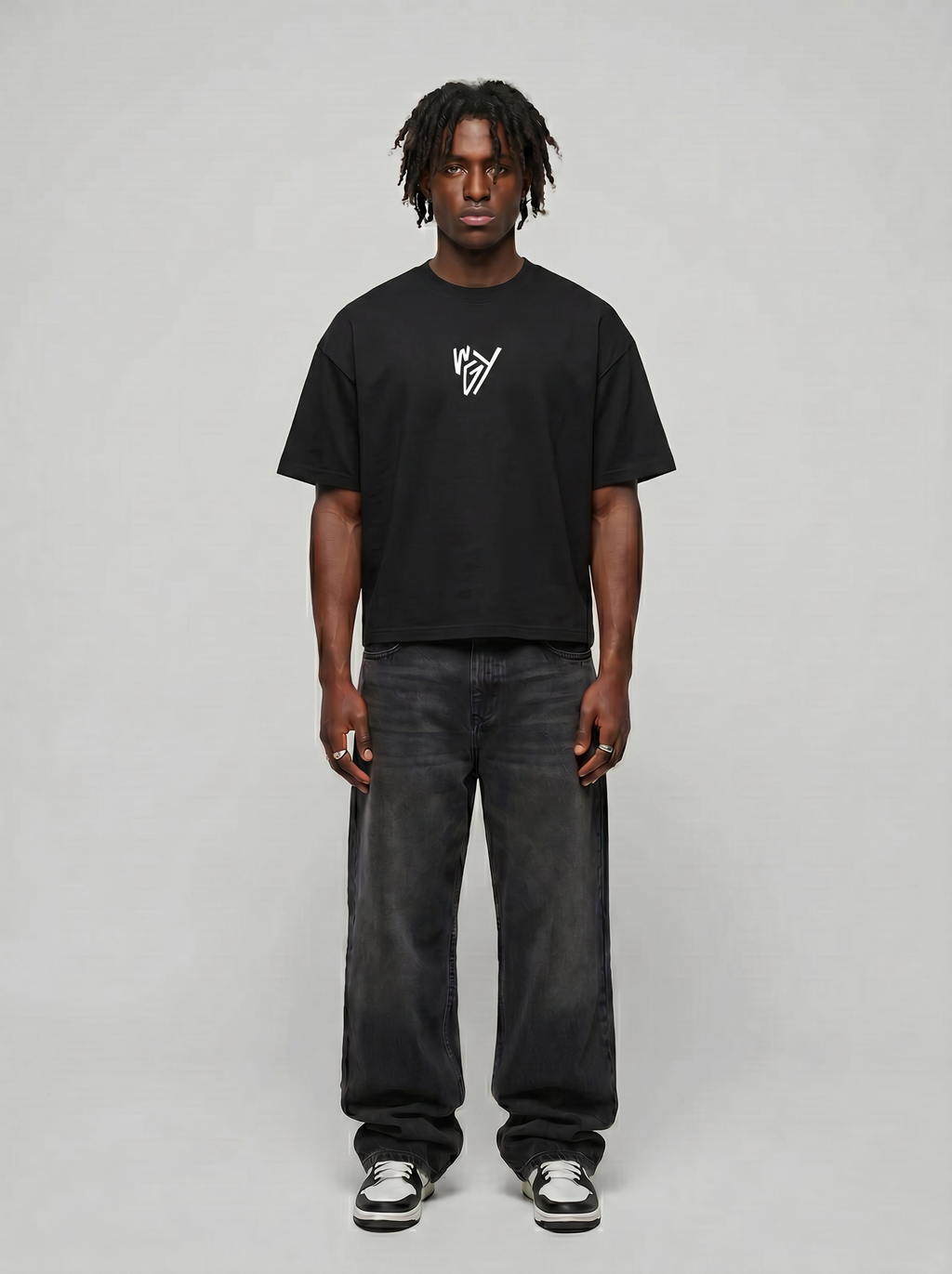 T-shirt unique black