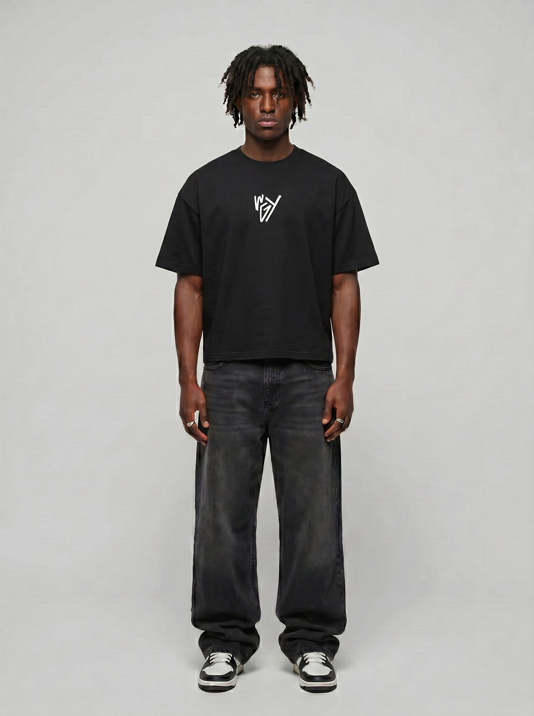 T-shirt unique black