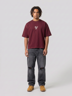T-shirt fuck off burgundy