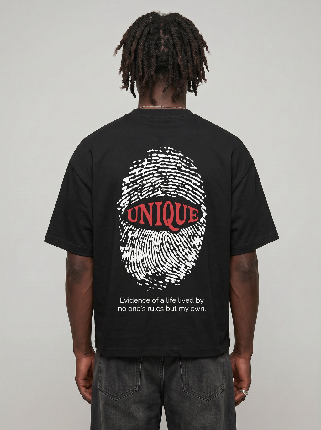 T-shirt unique black