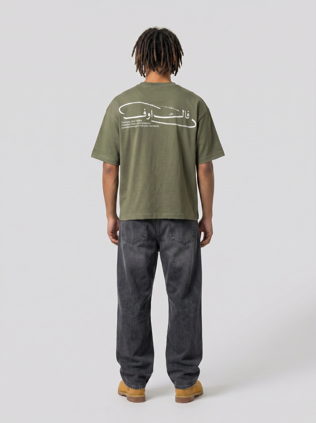 T-shirt fuck off olive