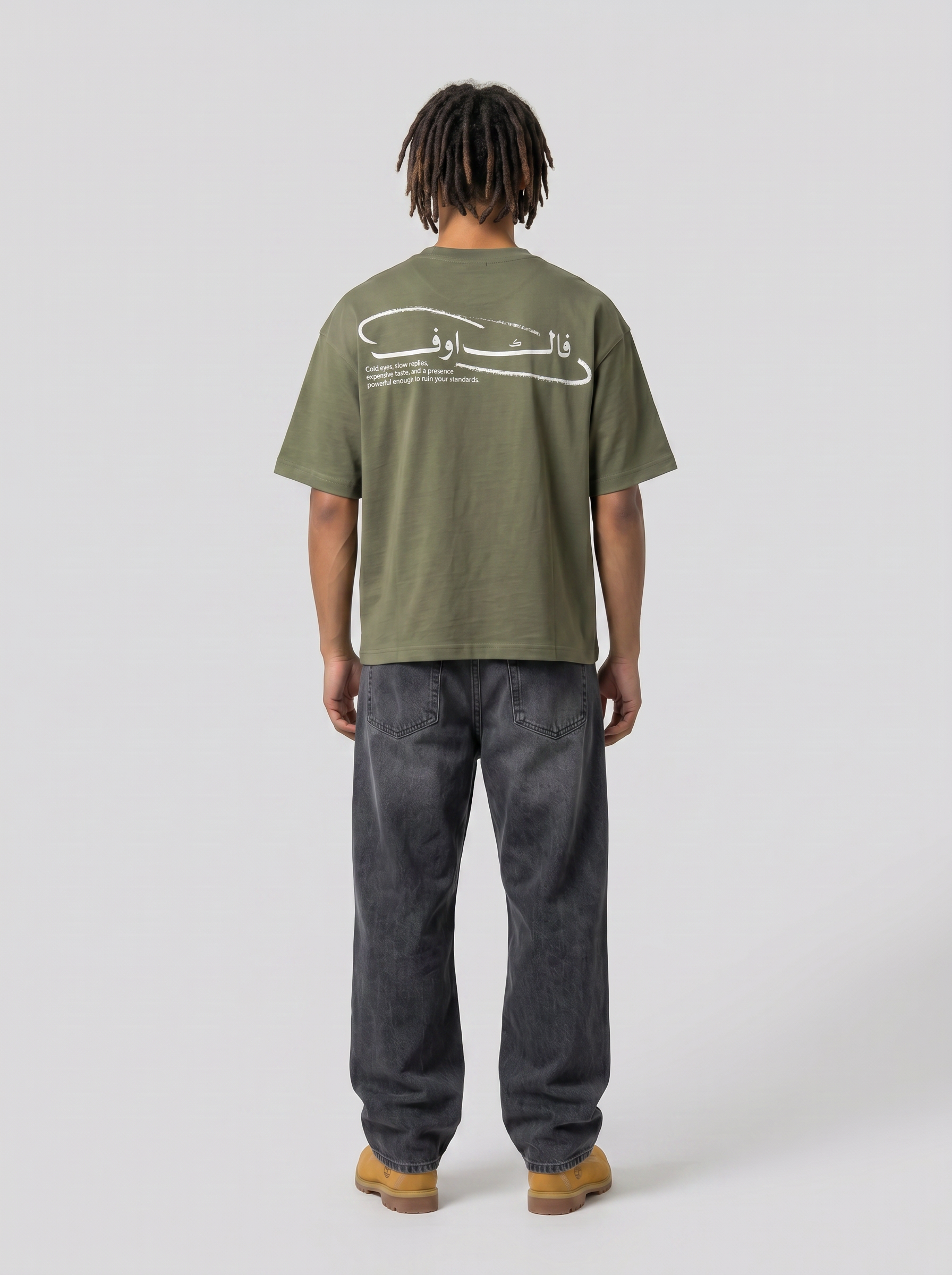 T-shirt fuck off olive